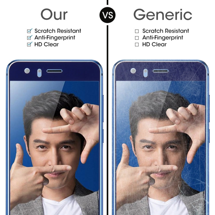 For Huawei  Honor 9 0.26mm 9H Surface Hardness 2.5D Explosion-proof Silk-screen Tempered Glass Full Screen Film