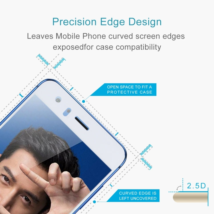 For Huawei  Honor 9 0.26mm 9H Surface Hardness 2.5D Explosion-proof Silk-screen Tempered Glass Full Screen Film