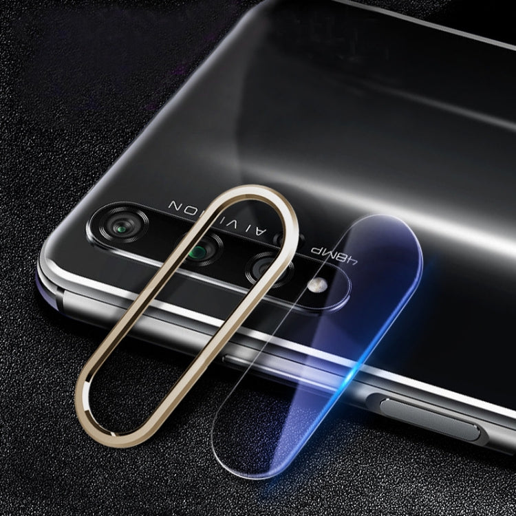 Scratchproof Mobile Phone Metal Rear Camera Lens Ring + Rear Camera Lens Protective Film Set for Huawei Honor 20