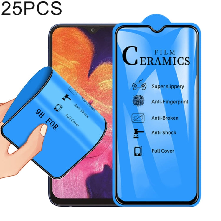 25 PCS 2.5D Full Glue Full Cover Ceramics Film for Galaxy A10e
