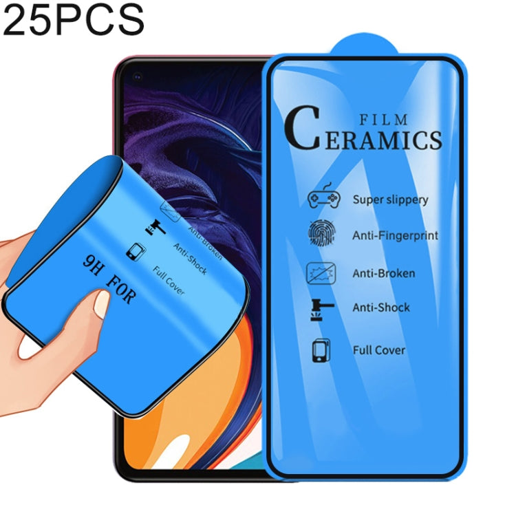 25 PCS 2.5D Full Glue Full Cover Ceramics Film for Galaxy A60 / M40