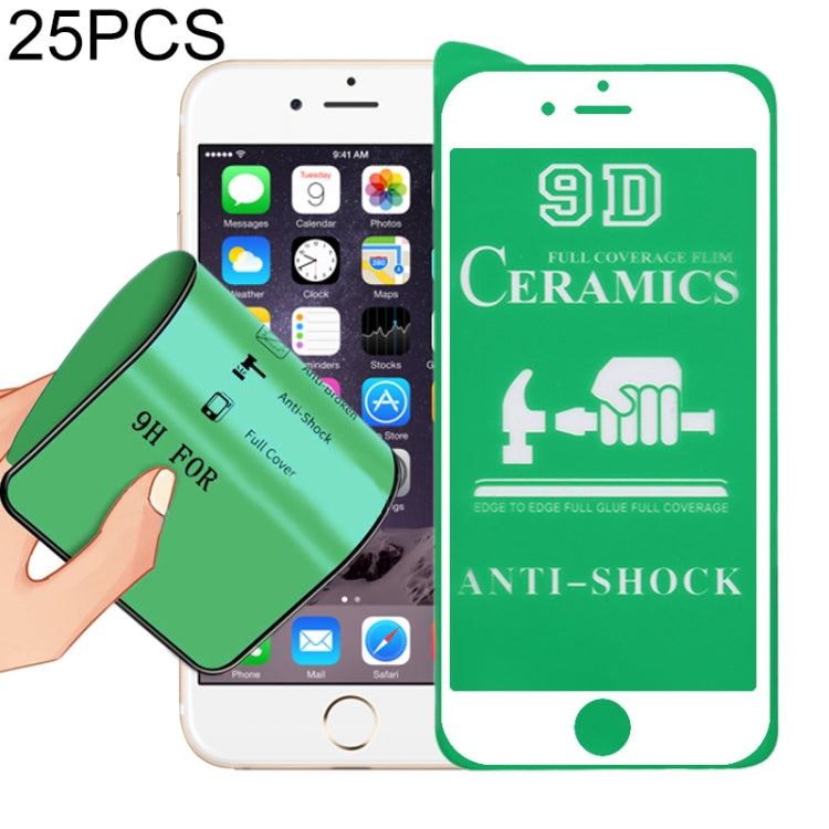 25 PCS 2.5D Full Glue Full Cover Ceramics Film for iPhone 6 Plus