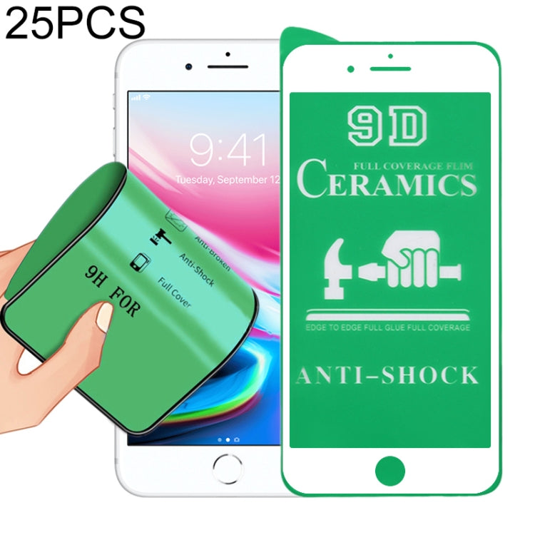 25 PCS 2.5D Full Glue Full Cover Ceramics Film for iPhone 8 Plus / 7 Plus