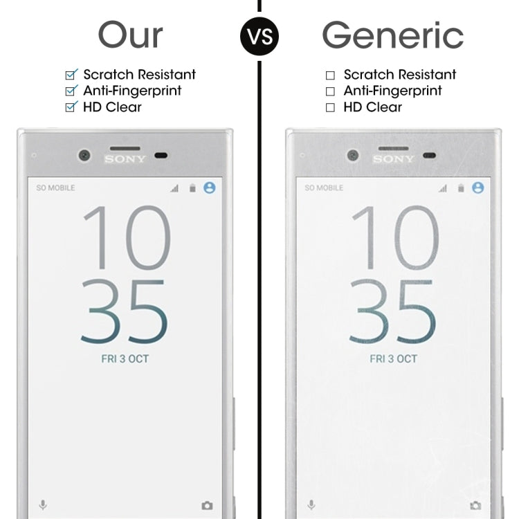 For Sony Xperia XZs 0.3mm 9H Surface Hardness 3D Cold Carved Full Screen Tempered Glass Screen Protector