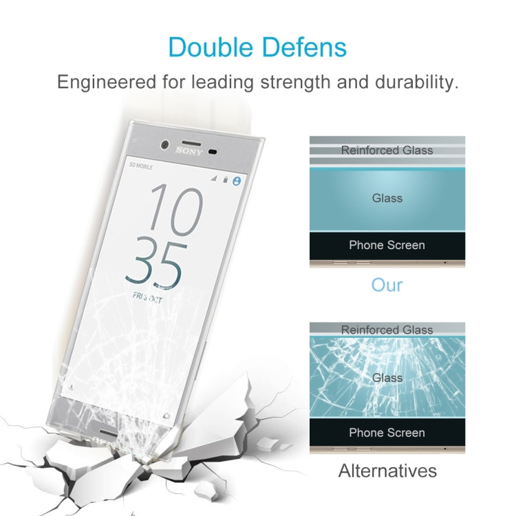 For Sony Xperia XZs 0.3mm 9H Surface Hardness 3D Cold Carved Full Screen Tempered Glass Screen Protector