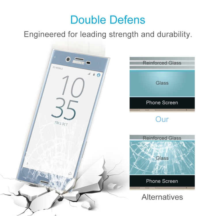 For Sony Xperia XZs 0.3mm 9H Surface Hardness 3D Cold Carved Full Screen Tempered Glass Screen Protector