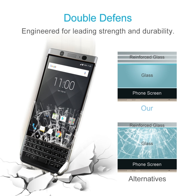 0.3mm 9H Surface Hardness 3D Explosion-proof Full Screen Tempered Glass Film for BlackBerry Keyone(Black)