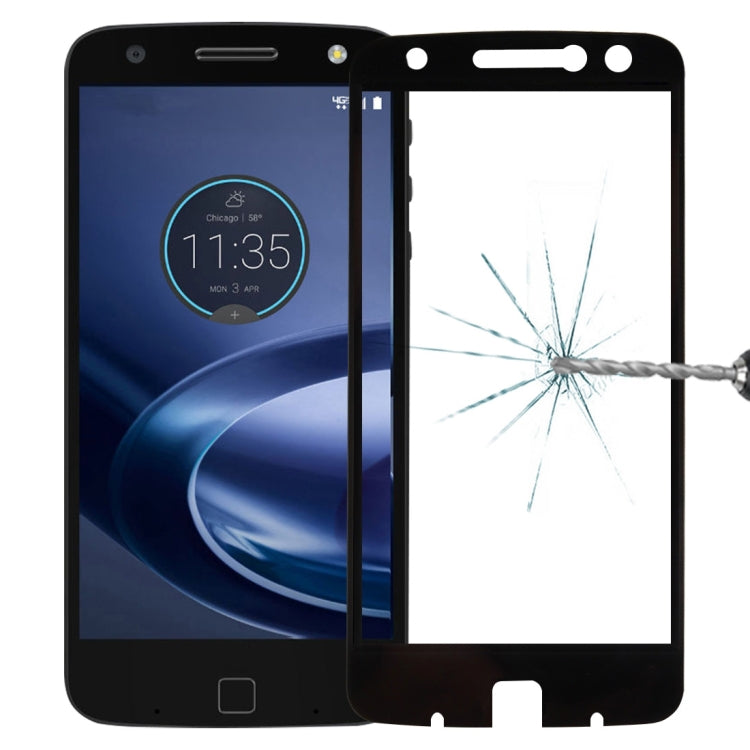 For Motorola Moto Z 0.26mm 9H Surface Hardness 2.5D Full Screen Tempered Glass Screen Protector(Black)