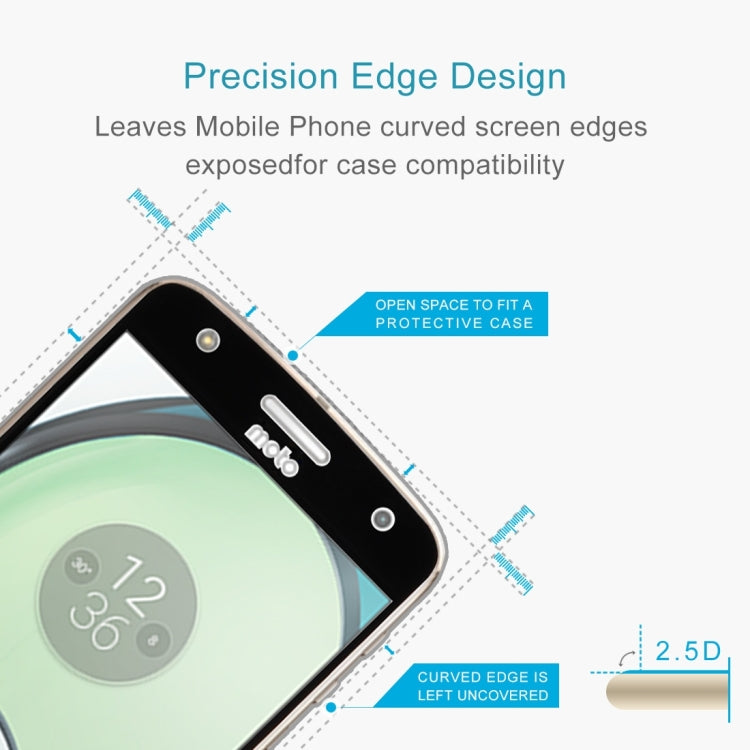 For Motorola Moto Z Play 0.26mm 9H Surface Hardness 2.5D Full Screen Tempered Glass Screen Protector(Black)