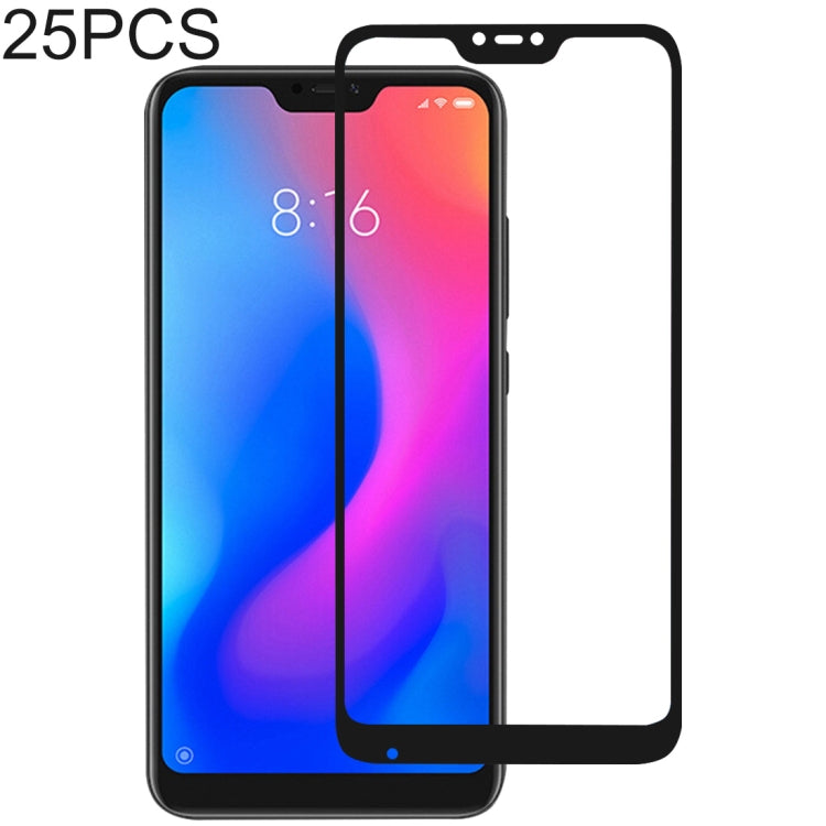 25 PCS Full Glue Full Cover Screen Protector Tempered Glass film for Xiaomi Redmi 6 Pro / MI A2 lite