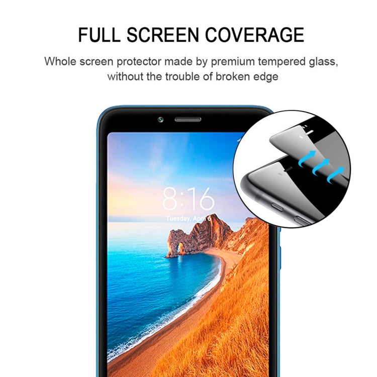Full Glue Full Cover Screen Protector Tempered Glass film for Xiaomi Redmi 7A