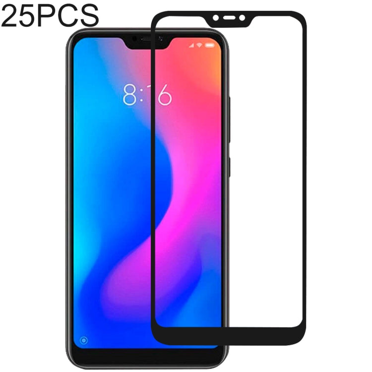 25 PCS Full Glue Full Cover Screen Protector Tempered Glass film for Xiaomi Redmi Note 6
