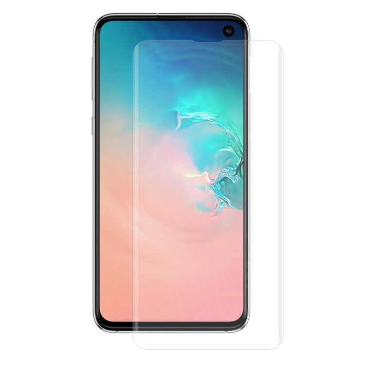 25 PCS Edge Glue 3D Curved Edge Full Screen Tempered Glass Film for Galaxy S10+ (Transparent)