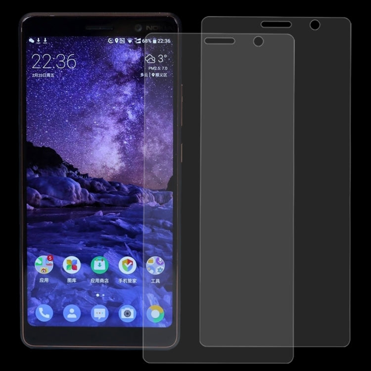 2 PCS for Nokia 7 Plus 0.26mm 9H Surface Hardness 2.5D Explosion-proof Tempered Glass Screen Film