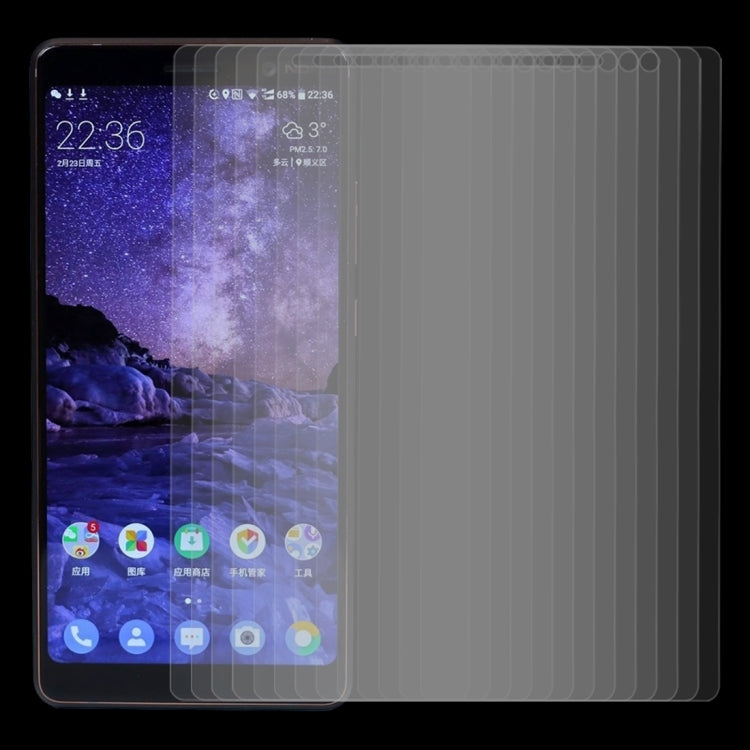 50 PCS for Nokia 7 Plus 0.26mm 9H Surface Hardness 2.5D Explosion-proof Tempered Glass Screen Film, No Retail Package