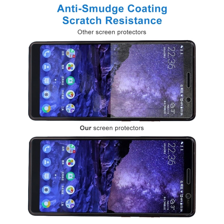 100 PCS for Nokia 7 Plus 0.26mm 9H Surface Hardness 2.5D Explosion-proof Tempered Glass Screen Film