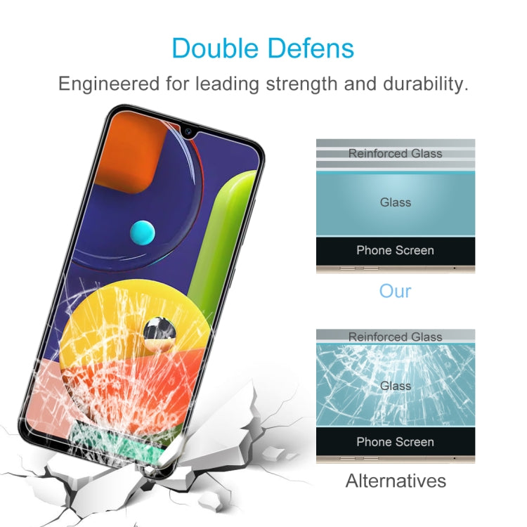 50 PCS 0.26mm 9H 2.5D Tempered Glass Film for Galaxy A50s