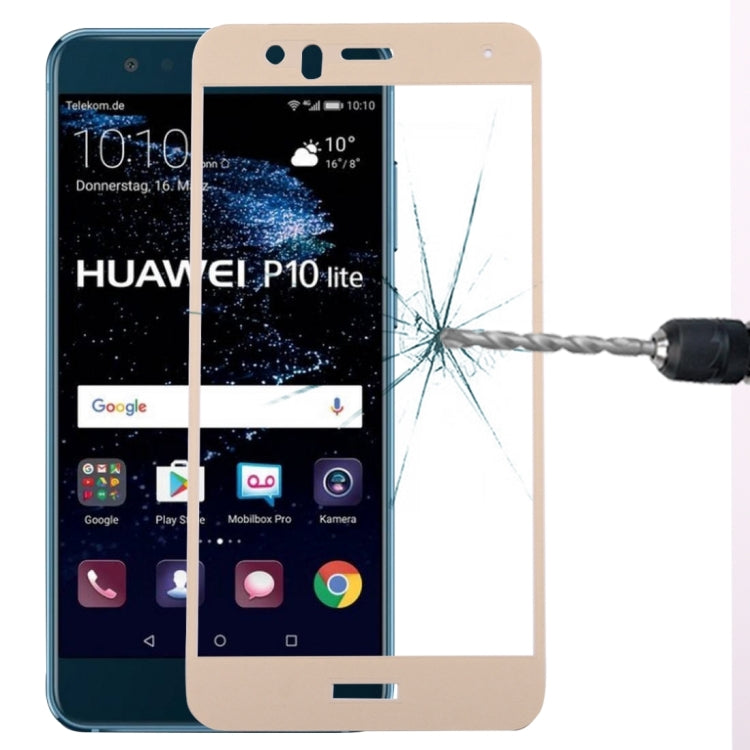 For Huawei  P10 Lite 0.3mm 9H Surface Hardness 2.5D Curved Silk-screen Full Screen Tempered Glass Screen Protector