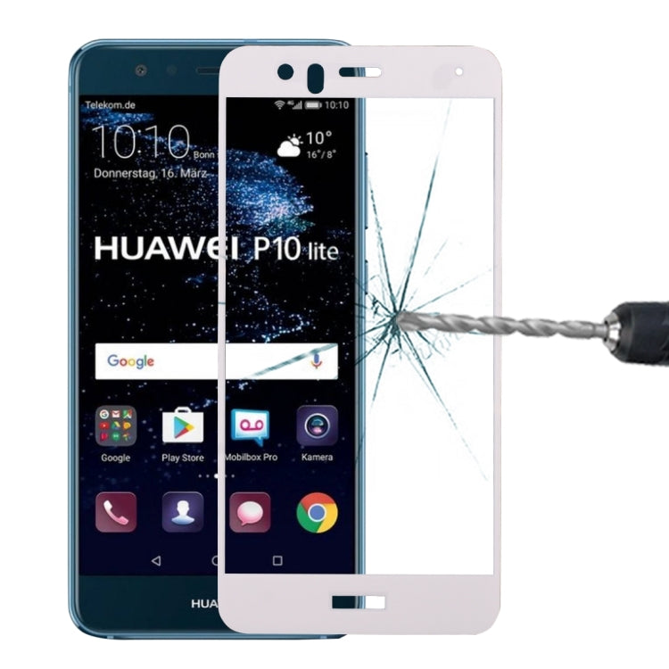 For Huawei  P10 Lite 0.3mm 9H Surface Hardness 2.5D Curved Silk-screen Full Screen Tempered Glass Screen Protector