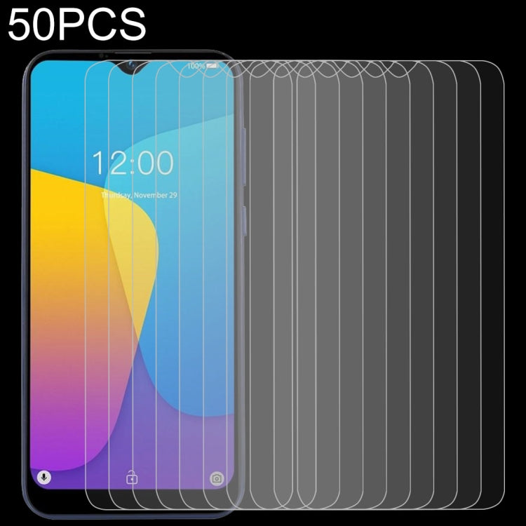 For Doogee X90 50 PCS 0.26mm 9H 2.5D Tempered Glass Film