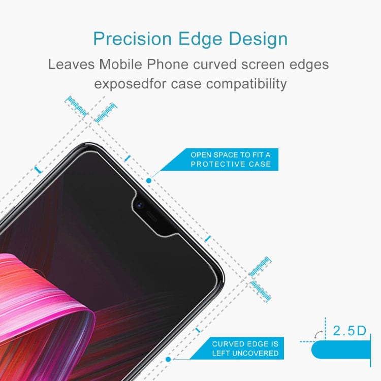 2 PCS 9H 2.5D Tempered Glass Film for OPPO R15 / R15 Pro