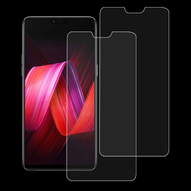 2 PCS 9H 2.5D Tempered Glass Film for OPPO R15 / R15 Pro