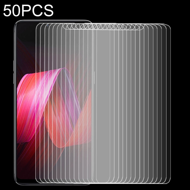 50 PCS 9H 2.5D Tempered Glass Film for OPPO R15 / R15 Pro