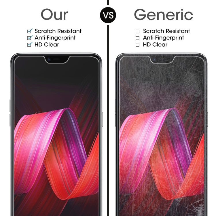100 PCS 9H 2.5D Tempered Glass Film for OPPO R15 / R15 Pro