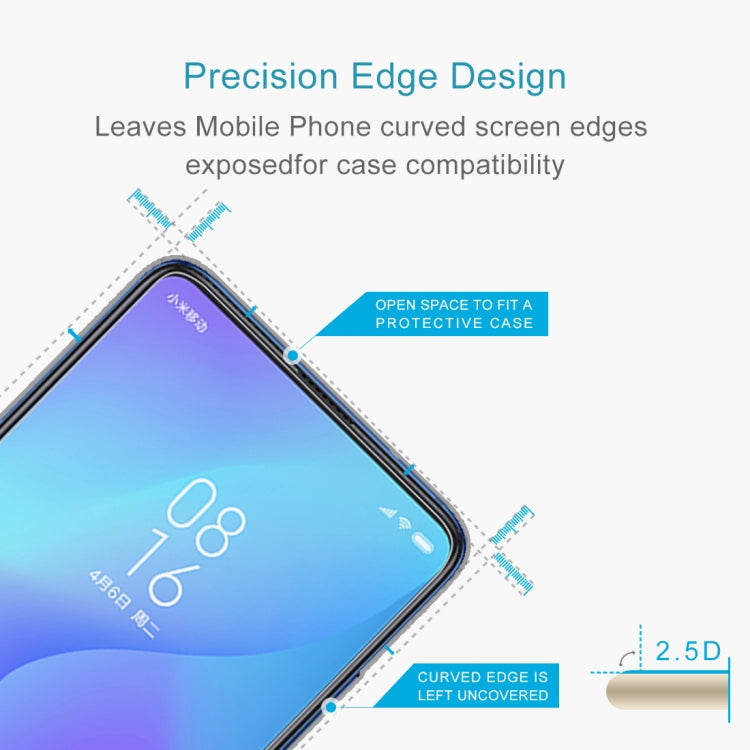 100 PCS 0.26mm 9H 2.5D Tempered Glass Film for Xiaomi Redmi K20 / K20 Pro / K20 Pro Premium