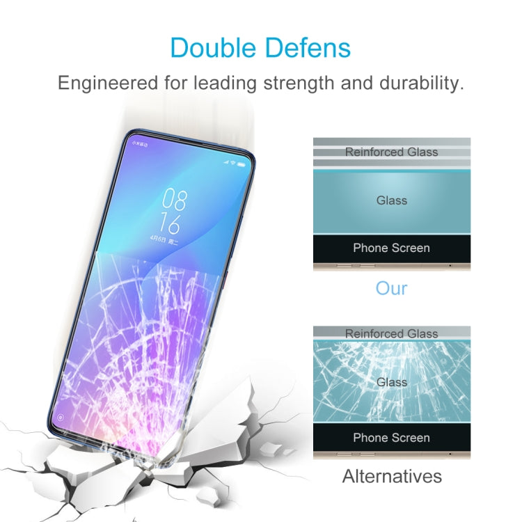 100 PCS 0.26mm 9H 2.5D Tempered Glass Film for Xiaomi Redmi K20 / K20 Pro / K20 Pro Premium