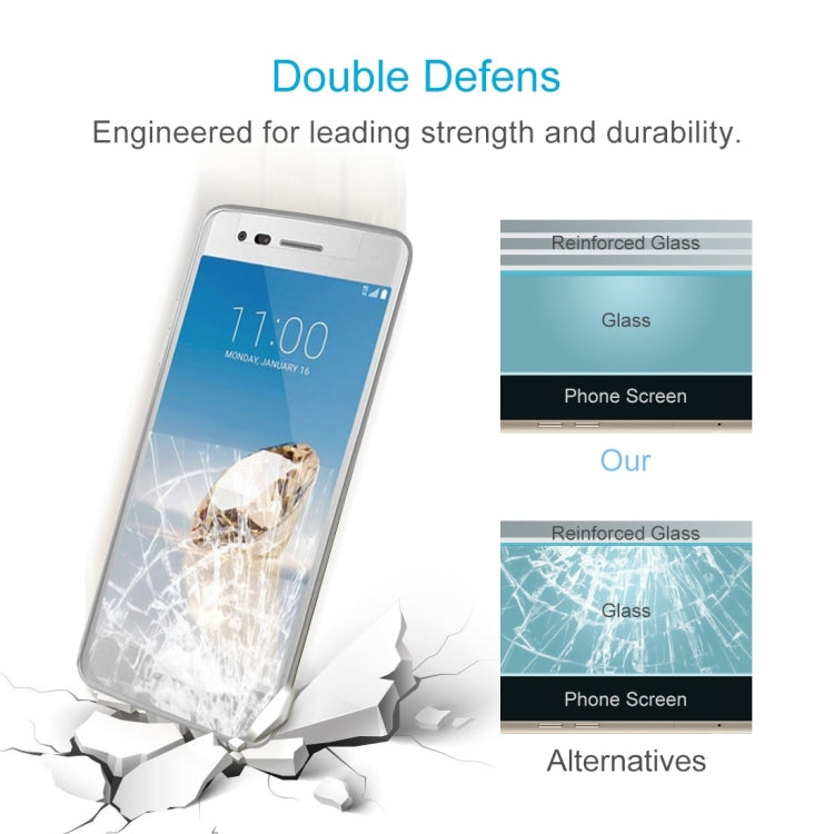 2 PCS for LG Aristo 2 0.26mm 9H Surface Hardness 2.5D Explosion-proof Tempered Glass Screen Film