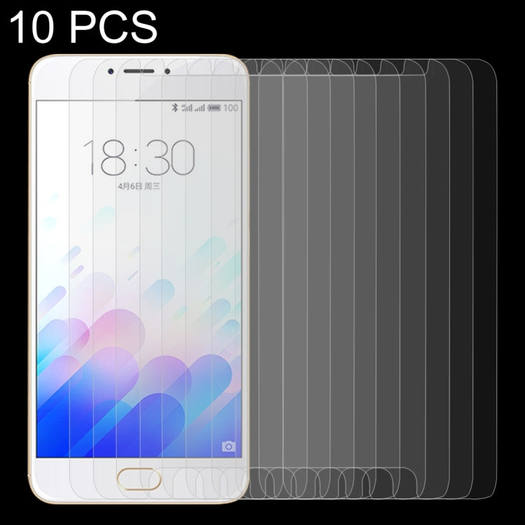 10 PCS for Meizu M3 Note / Meilan Note 3 0.26mm 9H Surface Hardness 2.5D Explosion-proof Tempered Glass Screen Film