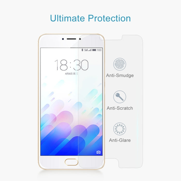 100 PCS for Meizu M3 Note / Meilan Note 3 0.26mm 9H Surface Hardness 2.5D Explosion-proof Tempered Glass Screen Film