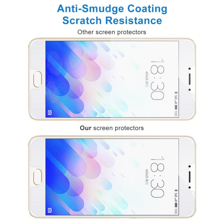 100 PCS for Meizu M3 Note / Meilan Note 3 0.26mm 9H Surface Hardness 2.5D Explosion-proof Tempered Glass Screen Film