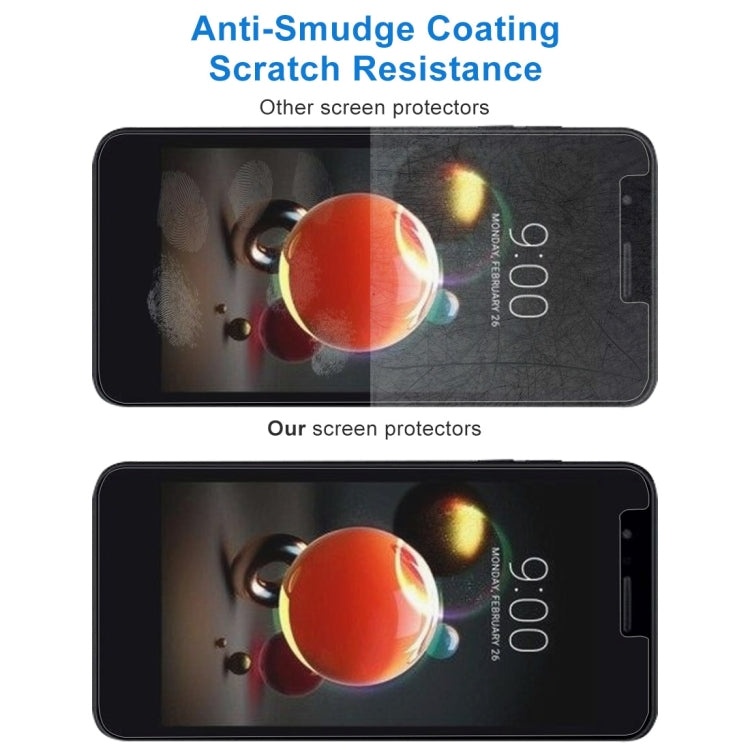 2 PCS for LG K8 (2018) 0.26mm 9H Surface Hardness 2.5D Explosion-proof Tempered Glass Screen Film