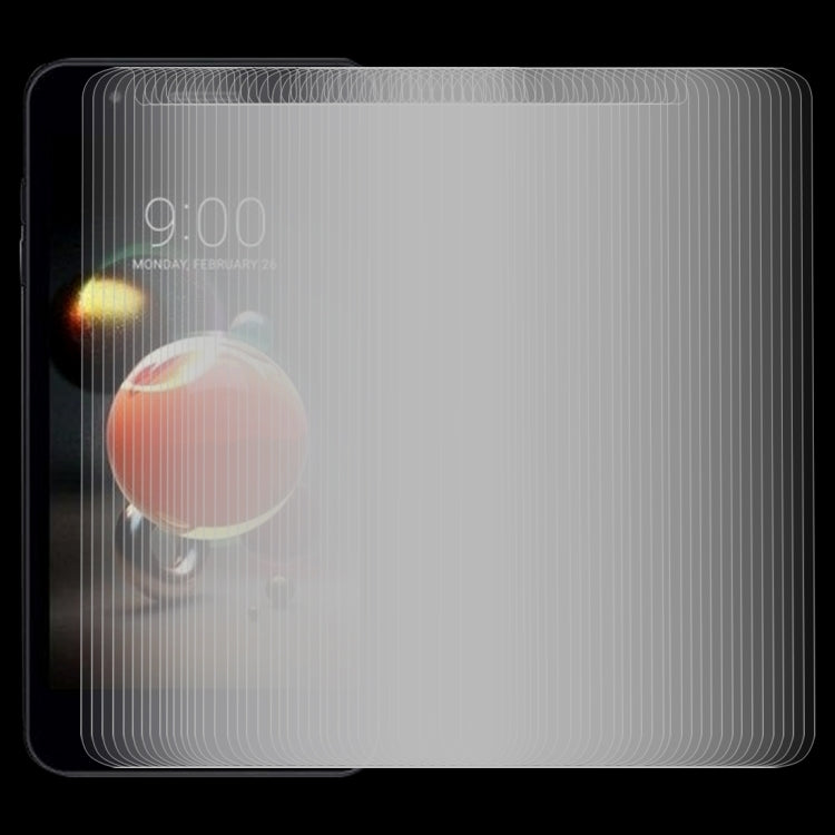 100 PCS for LG K8 (2018) 0.26mm 9H Surface Hardness 2.5D Explosion-proof Tempered Glass Screen Film