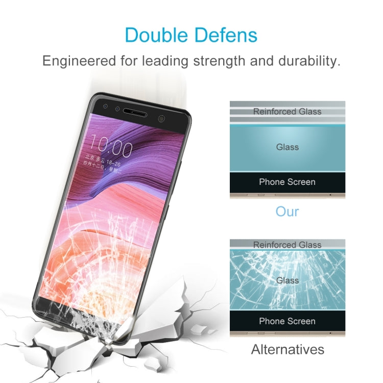 2 PCS for ZTE Blade A3 (2017) 0.26mm 9H Surface Hardness 2.5D Explosion-proof Tempered Glass Screen Film