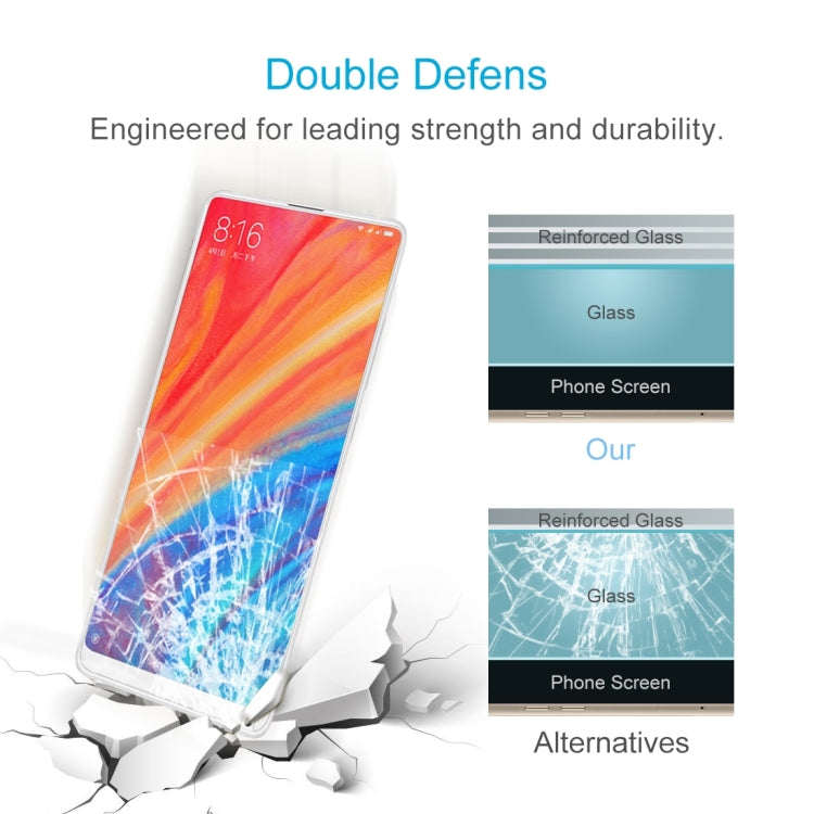 2 PCS for  Xiaomi Mi Mix 2s 0.26mm 9H Surface Hardness 2.5D Explosion-proof Tempered Glass Screen Film