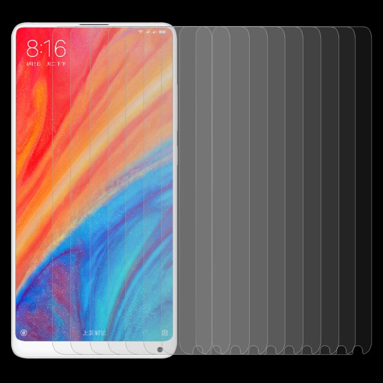 10 PCS for  Xiaomi Mi Mix 2s 0.26mm 9H Surface Hardness 2.5D Explosion-proof Tempered Glass Screen Film