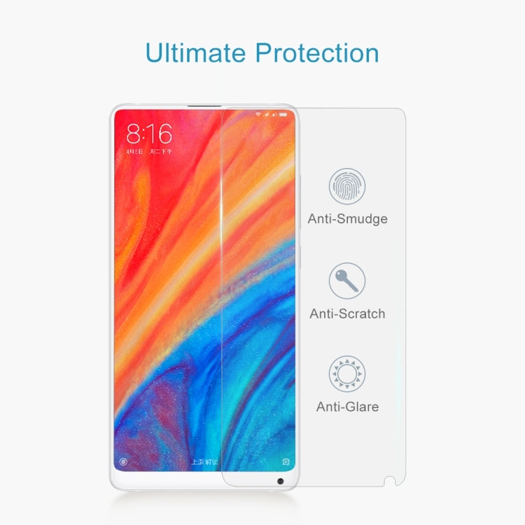 100 PCS for  Xiaomi Mi Mix 2s 0.26mm 9H Surface Hardness 2.5D Explosion-proof Tempered Glass Screen Film