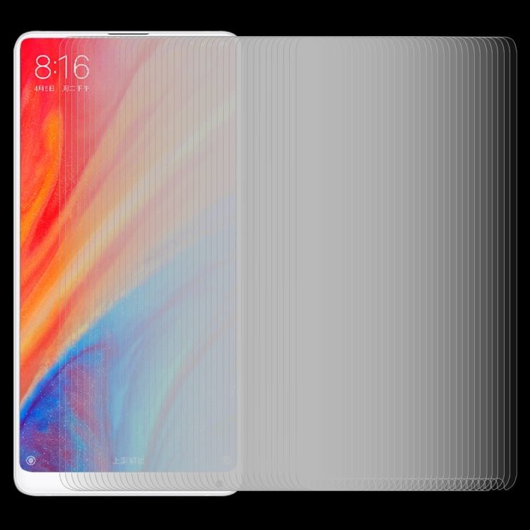 100 PCS for  Xiaomi Mi Mix 2s 0.26mm 9H Surface Hardness 2.5D Explosion-proof Tempered Glass Screen Film