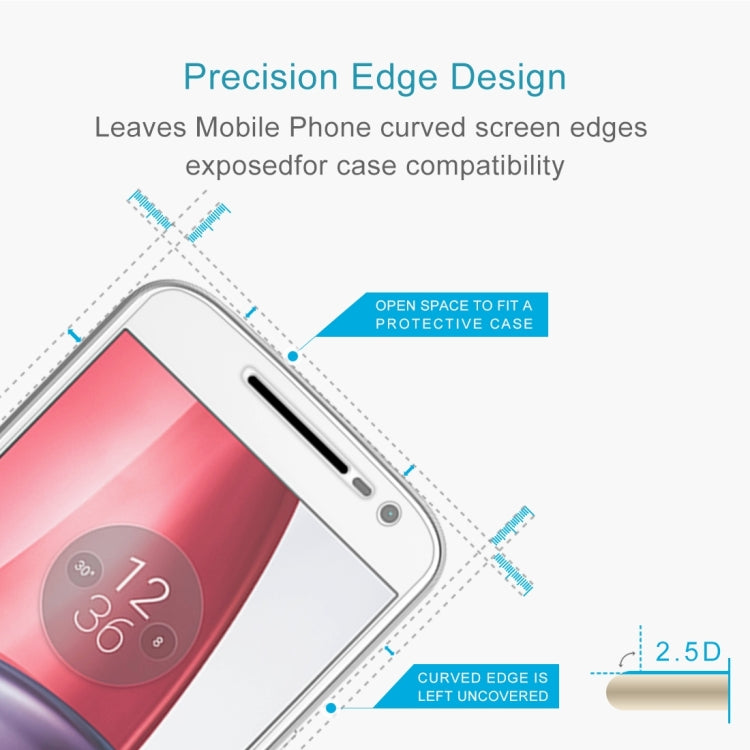 100 PCS for Motorola Moto G4 Plus 0.3mm 9H Surface Hardness 2.5D Explosion-proof Non-full Screen Tempered Glass Screen Film