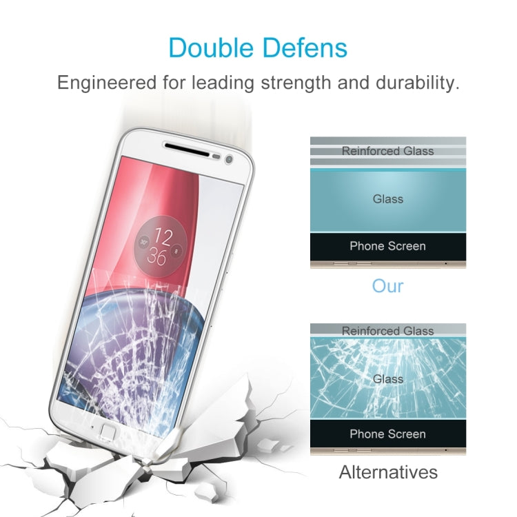 100 PCS for Motorola Moto G4 Plus 0.3mm 9H Surface Hardness 2.5D Explosion-proof Non-full Screen Tempered Glass Screen Film
