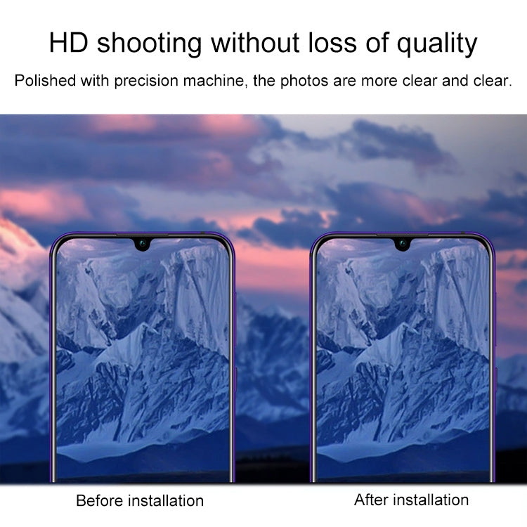 For Vivo iQ00 Neo  0.15mm 9H Border Membrane Round Edge Rear Camera Lens Tempered Glass Film Guard Circle (Gold)