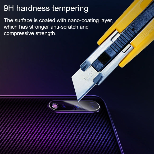 For Vivo Z5x 0.15mm 9H Border Membrane Round Edge Rear Camera Lens Tempered Glass Film Guard Circle