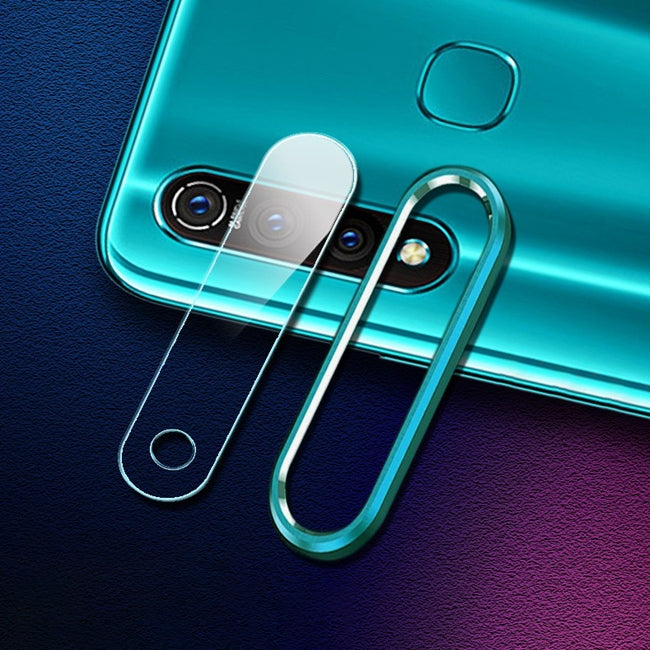 For Vivo Z5x 0.15mm 9H Border Membrane Round Edge Rear Camera Lens Tempered Glass Film Guard Circle