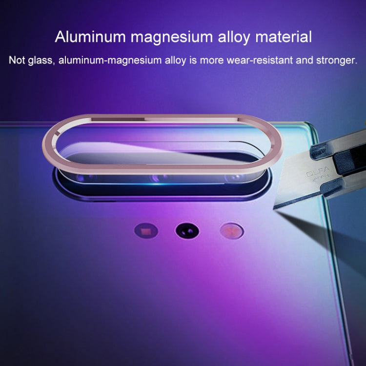 For Galaxy Note 10 0.15mm 9H Border Membrane Round Edge Rear Camera Lens Tempered Glass Film Guard Circle (Black)