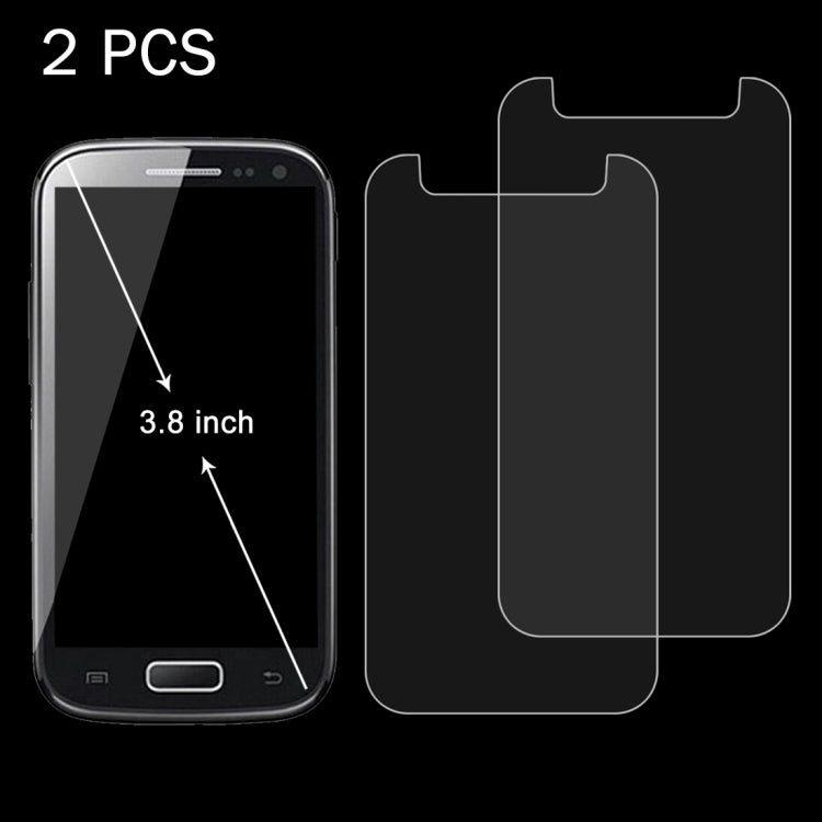 2 PCS 3.8 inch Mobile Phone 0.26mm 9H Surface Hardness 2.5D Explosion-proof Tempered Glass Screen Protector Film