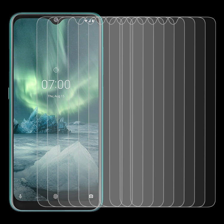 10 PCS For Nokia 7.2 2.5D Non-Full Screen Tempered Glass Film