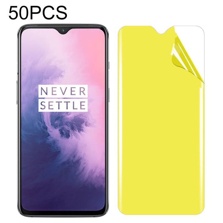 50 PCS Soft TPU Full Coverage Front Screen Protector for Oneplus 7